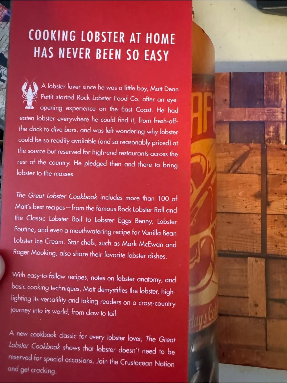 The Great Lobster Cookbook - Red Cookbook by Matt dean pettit. 🦞🦞🦞🦞🦞🦞
